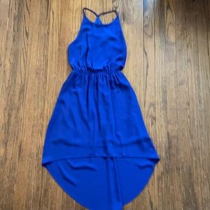 Blue high low dress